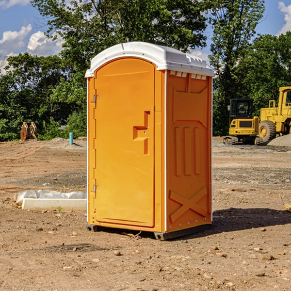 how often are the porta potties cleaned and serviced during a rental period in Quaker City OH